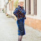 Rock aus Denim und blauen Baumwollstoff