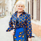 Rock aus Denim und blauen Baumwollstoff