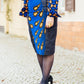 Rock aus Denim und blauen Baumwollstoff